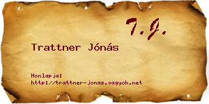 Trattner Jónás névjegykártya